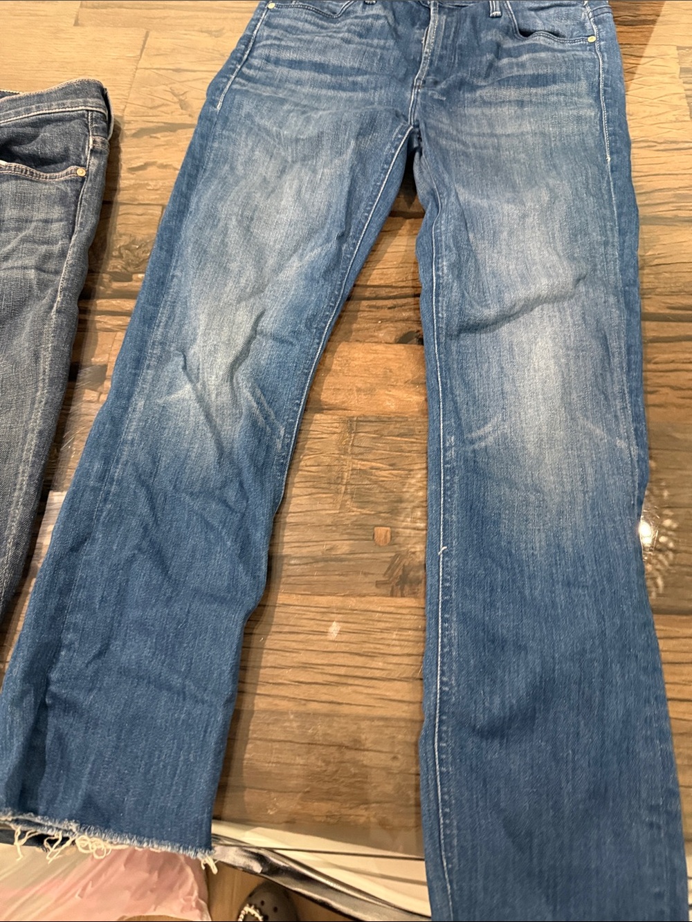 MOTHER Mid-Wash Blue Women's Straight-Leg Jeans